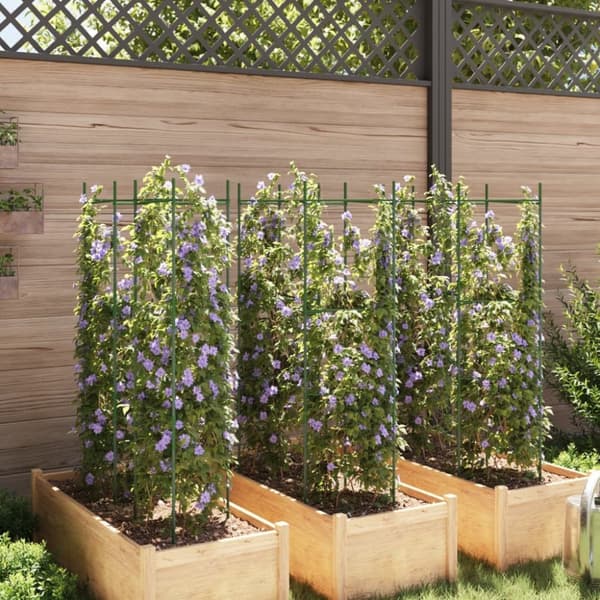 vidaXL Tomaattihäkki 6 kpl 116 cm teräs ja PP