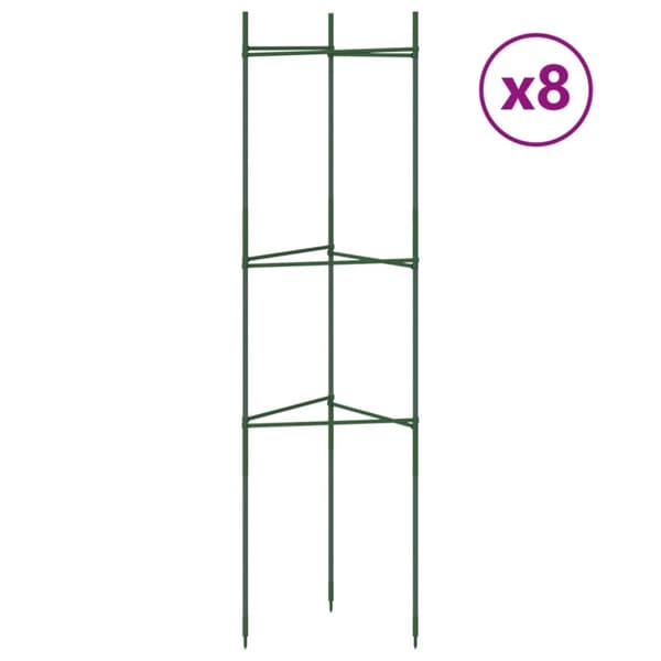 vidaXL espalierer til tomater 8 stk. 116 cm stål og PP