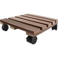 Miniatyrbild 1 av 4: WPC Plant Trolley, fat med hjul, skateboard, för utomhus, inomhus (brun, fyrkantig)