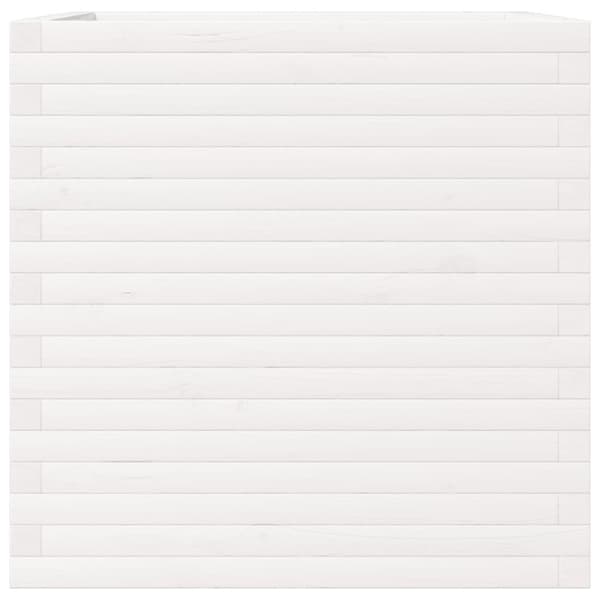 plantekasse 70x70x68,5 cm massivt fyrretræ hvid