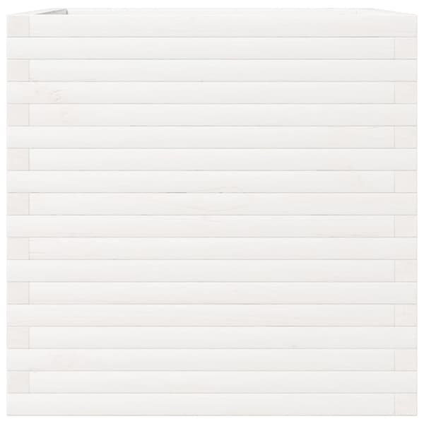 plantekasse 70x70x68,5 cm massivt fyrretræ hvid