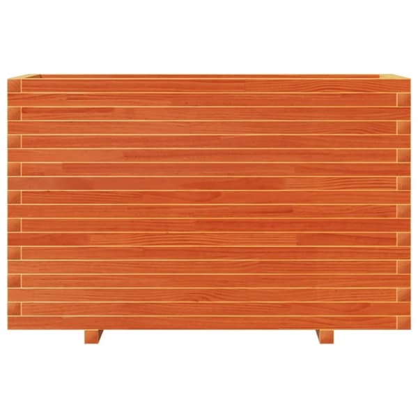 Odlingslåda vaxbrun 110x40x72 cm massiv furu
