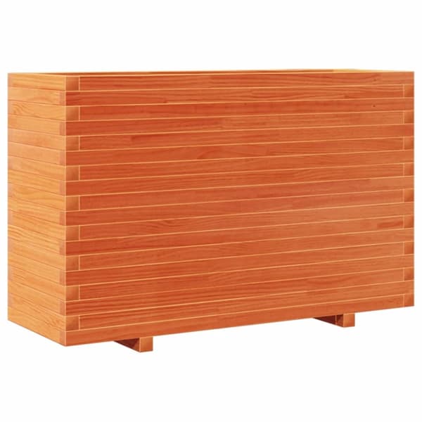 Odlingslåda vaxbrun 110x40x72 cm massiv furu