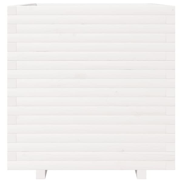Odlingslåda vit 70x70x72,5 cm massiv furu