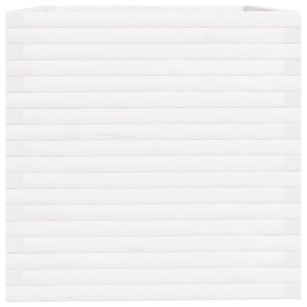 Odlingslåda vit 70x70x72,5 cm massiv furu
