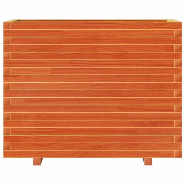 plantekasse 90x40x72 cm massivt fyrretræ gyldenbrun