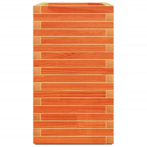 plantekasse 90x40x72 cm massivt fyrretræ gyldenbrun