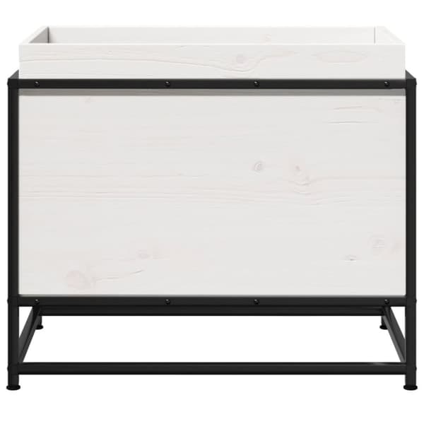 plantekasse 60x40x50 cm massivt fyrretræ hvid