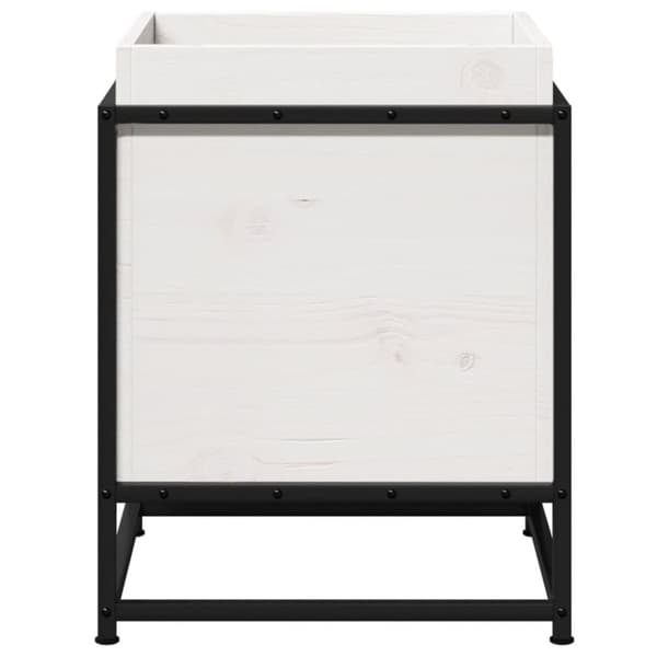 plantekasse 60x40x50 cm massivt fyrretræ hvid