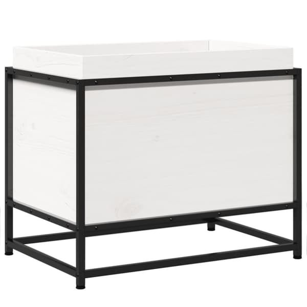 plantekasse 60x40x50 cm massivt fyrretræ hvid