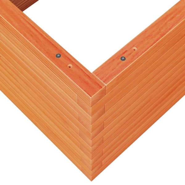 plantekasse 110x60x46 cm massivt fyrretræ gyldenbrun