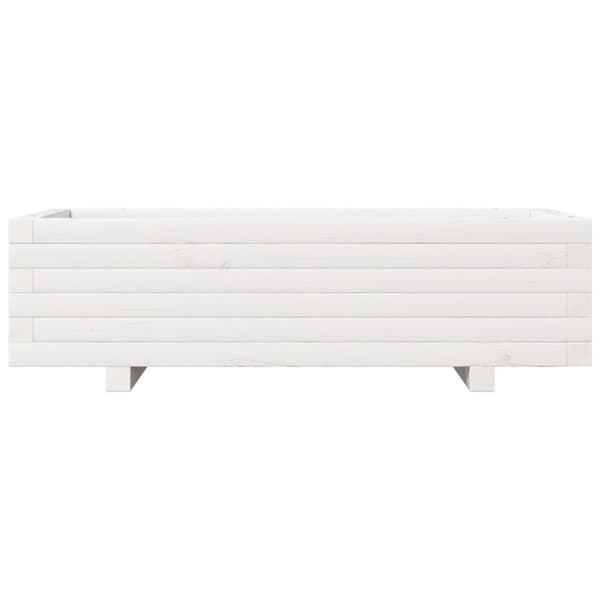 Odlingslåda vit 90x40x26,5 cm massiv furu