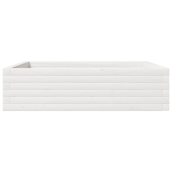 plantekasse 90x90x23 cm massivt fyrretræ hvid
