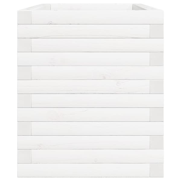 plantekasse 70x40x46 cm massivt fyrretræ hvid