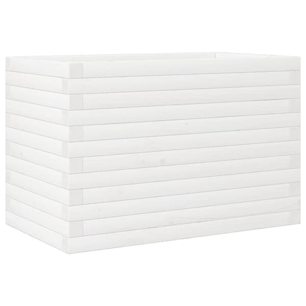 plantekasse 70x40x46 cm massivt fyrretræ hvid