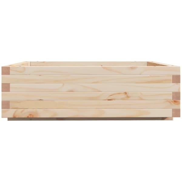Odlingslåda 80x80x26,5 cm massivt furuträ