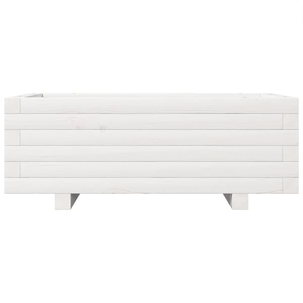 Odlingslåda vit 70x40x26,5 cm massiv furu
