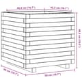 Pikkukuva 10 / 10: Puutarhakukkalaatikko vahanruskea 50x50x49,5 cm täysi mänty