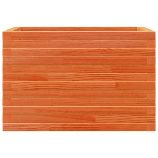 plantekasse 70x40x45,5 cm massivt fyrretræ gyldenbrun