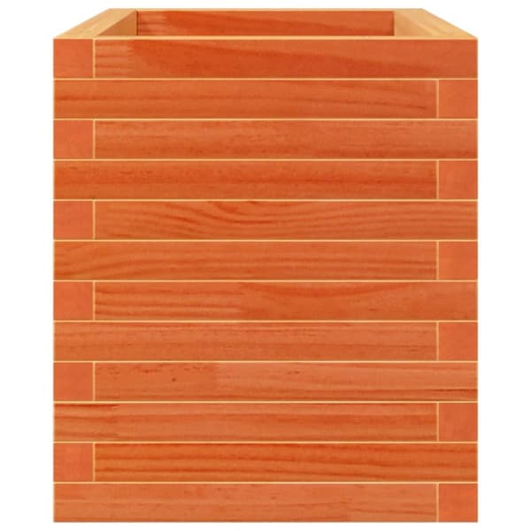 plantekasse 70x40x45,5 cm massivt fyrretræ gyldenbrun