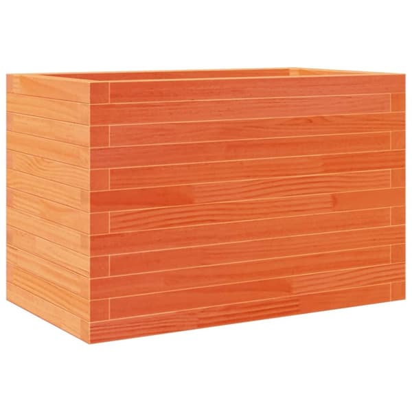 plantekasse 70x40x45,5 cm massivt fyrretræ gyldenbrun