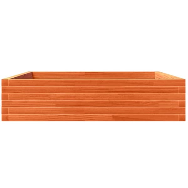 plantekasse 100x100x23 cm massivt fyrretræ gyldenbrun