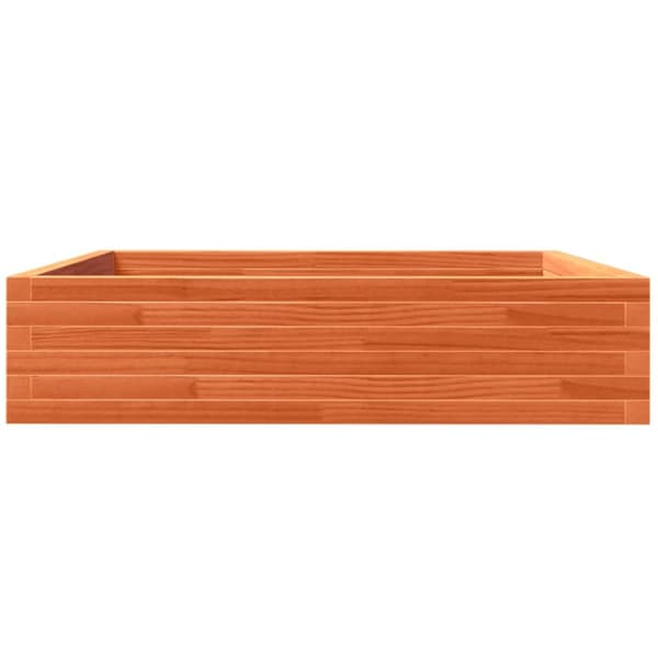 plantekasse 100x100x23 cm massivt fyrretræ gyldenbrun