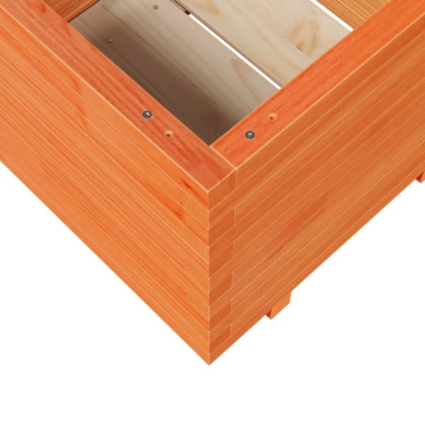 Odlingslåda vaxbrun 60x60x49,5 cm massiv furu