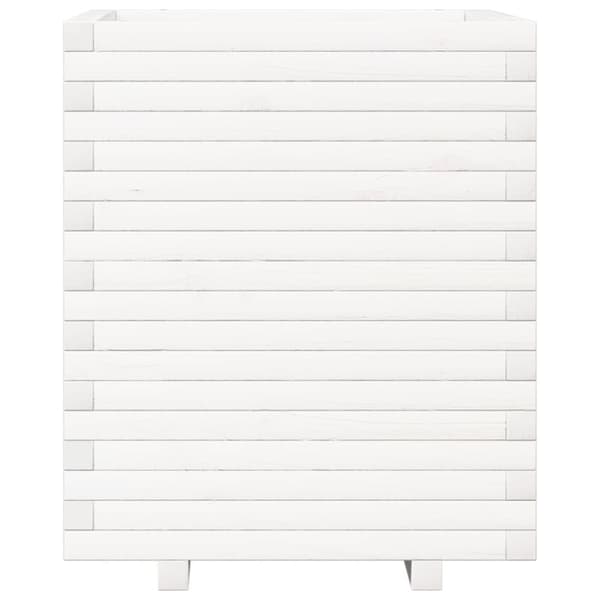 plantekasse 60x60x72 cm massivt fyrretræ hvid
