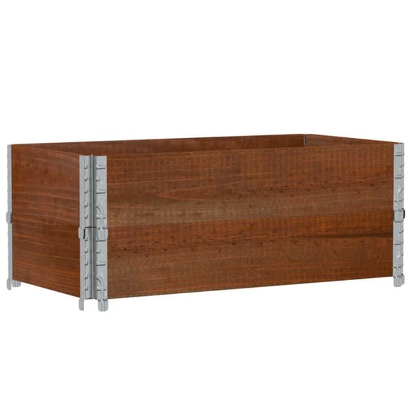 plantekasse 100x50 cm massivt fyrretræ brun
