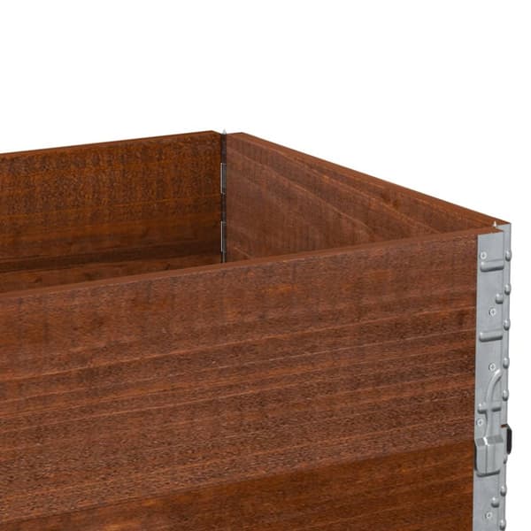 plantekasse 100x50 cm massivt fyrretræ brun