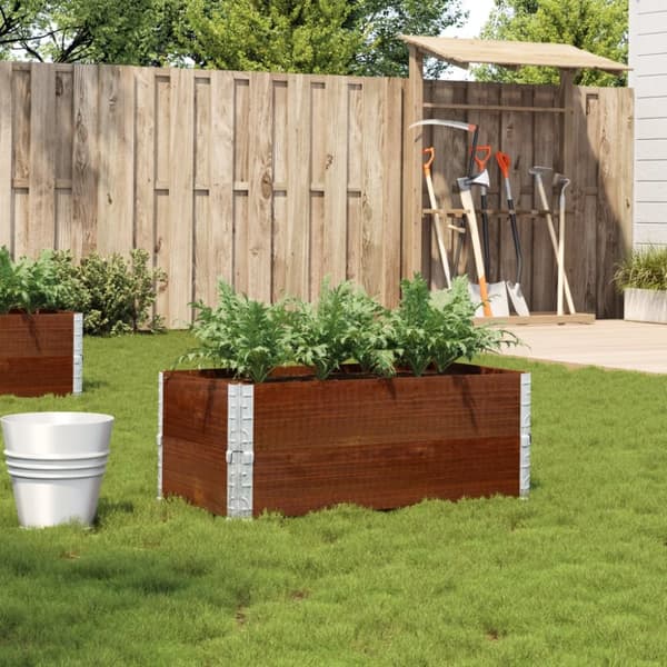 plantekasse 100x50 cm massivt fyrretræ brun