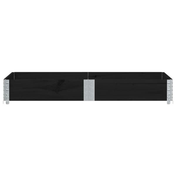 plantekasse 150x100 cm massivt fyrretræ sort