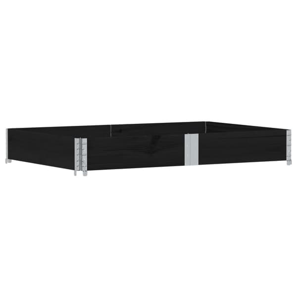 plantekasse 150x100 cm massivt fyrretræ sort
