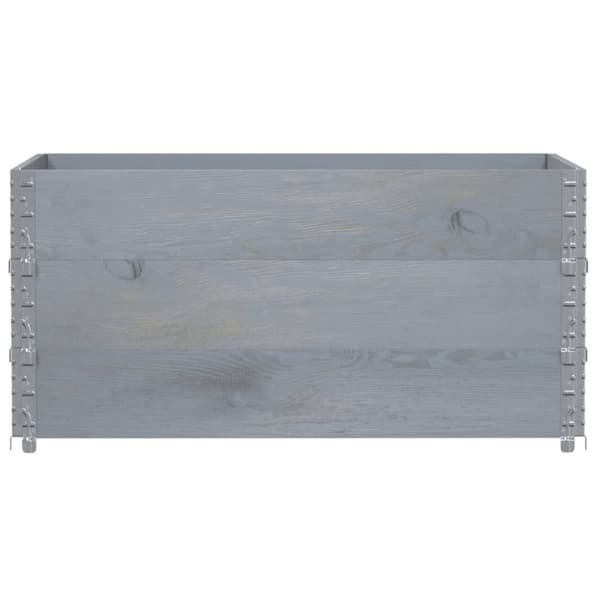 plantekasse 120x80 cm massivt fyrretræ grå