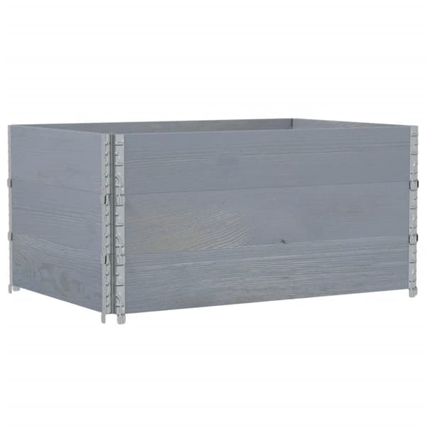 plantekasse 120x80 cm massivt fyrretræ grå