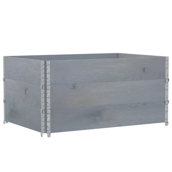 plantekasse 120x80 cm massivt fyrretræ grå