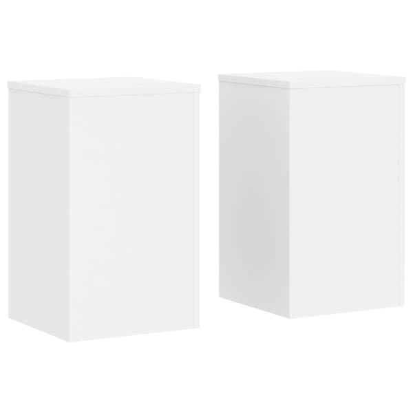 plantestativer 2 stk. 30x30x50 cm konstrueret træ hvid
