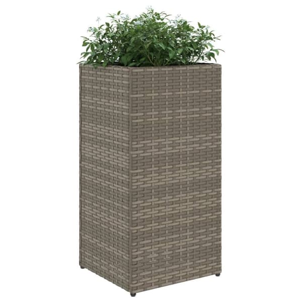 plantekasse 30x30x60 cm polyrattan grå
