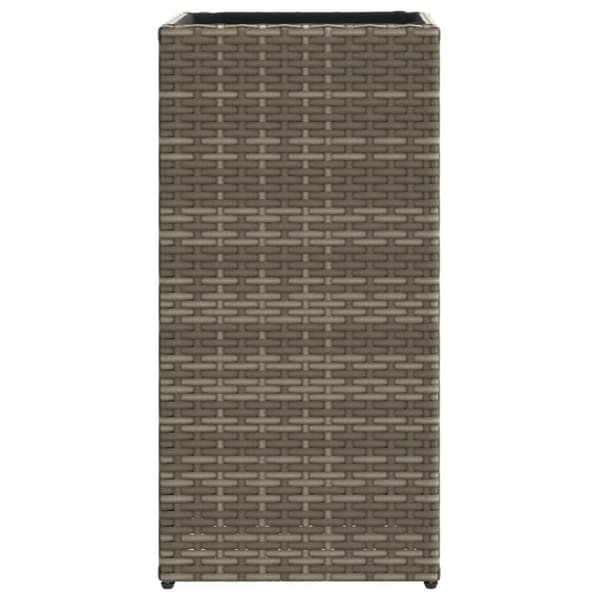plantekasse 30x30x60 cm polyrattan grå