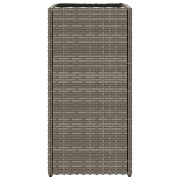 plantekasse 30x30x60 cm polyrattan grå