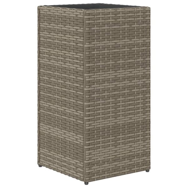 plantekasse 30x30x60 cm polyrattan grå