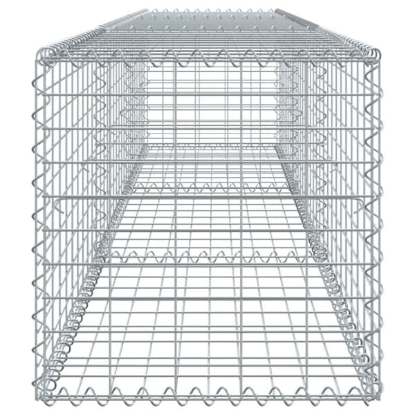gabionkurv med cover 300x50x50 cm galvaniseret jern