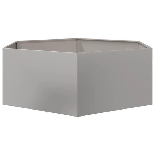 plantekasse 138x120x45 cm sekskantet rustfrit stål