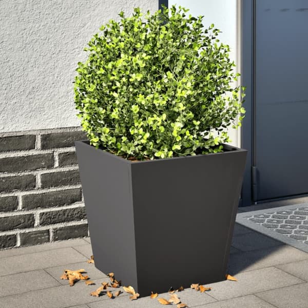 plantekrukker 2 stk. 40x40x40 cm stål sort