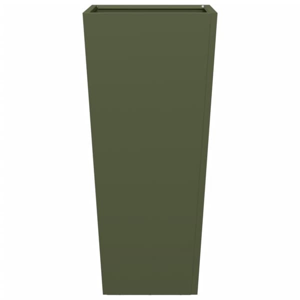 plantekrukker 2 stk. 35x35x75 cm stål olivengrøn