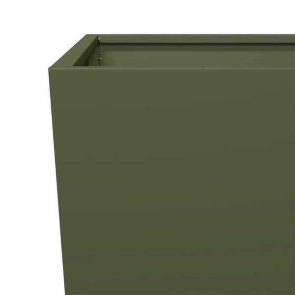 plantekrukker 2 stk. 35x35x75 cm stål olivengrøn