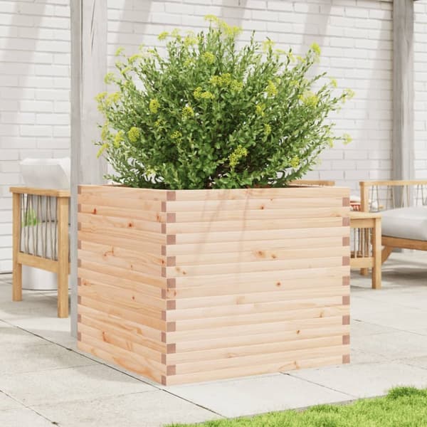 plantekasse 80x80x68,5 cm massivt fyrretræ