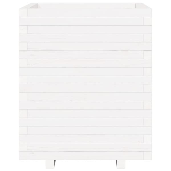 plantekasse 60x60x72,5 cm massivt fyrretræ hvid