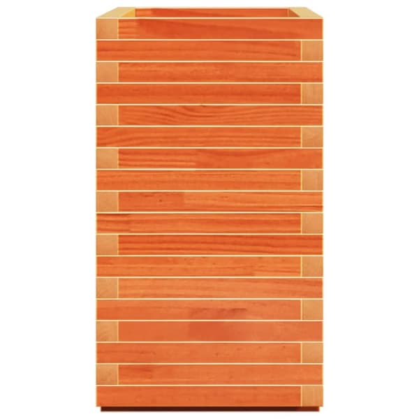 plantekasse 70x40x72 cm massivt fyrretræ gyldenbrun